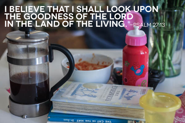 "I believe that I shall look upon the goodness of the LORD in the land of the living." -Psalm 27:13