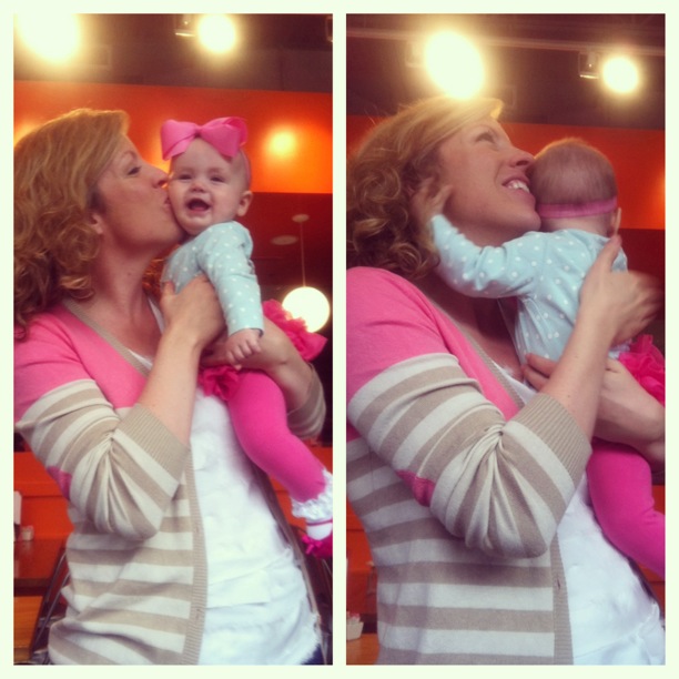 Baby hugs