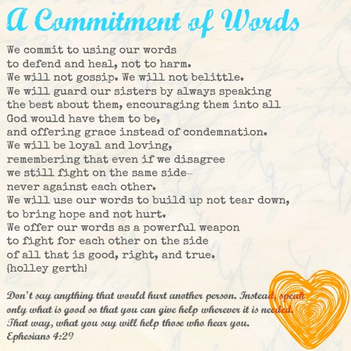 Commitment of Words