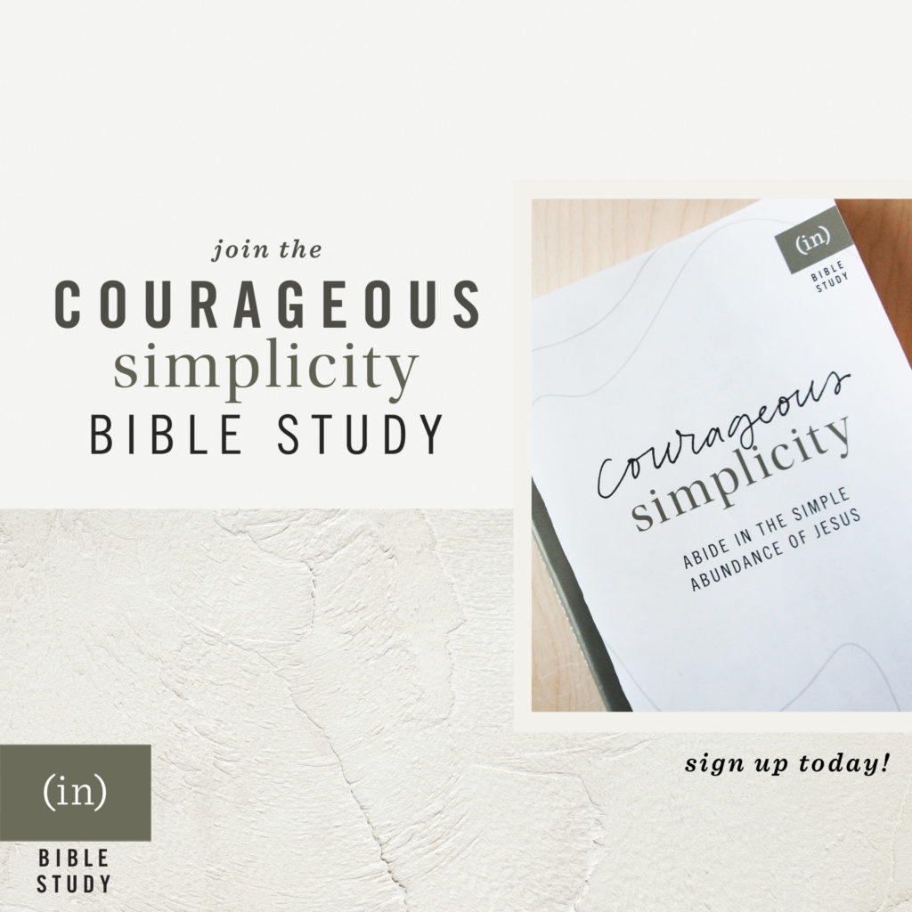 Announcing the Courageous Simplicity Online Bible Study! (in)courage